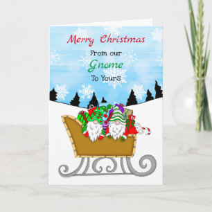 Christmas Gnomes   From Our Gnome to Yours Card