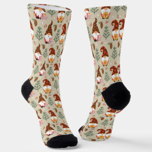Christmas Gnomes Gift Pattern Socks