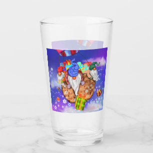 Christmas Gnomes Gives Gift Glass
