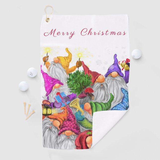 Christmas Gnomes Golf Towel (InSitu)