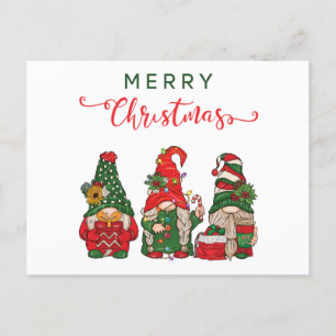 Christmas Gnomes Holiday Postcard