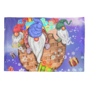 Christmas Gnomes In Balloon Pillow Case