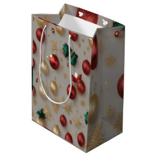 Christmas gnomes medium gift bag