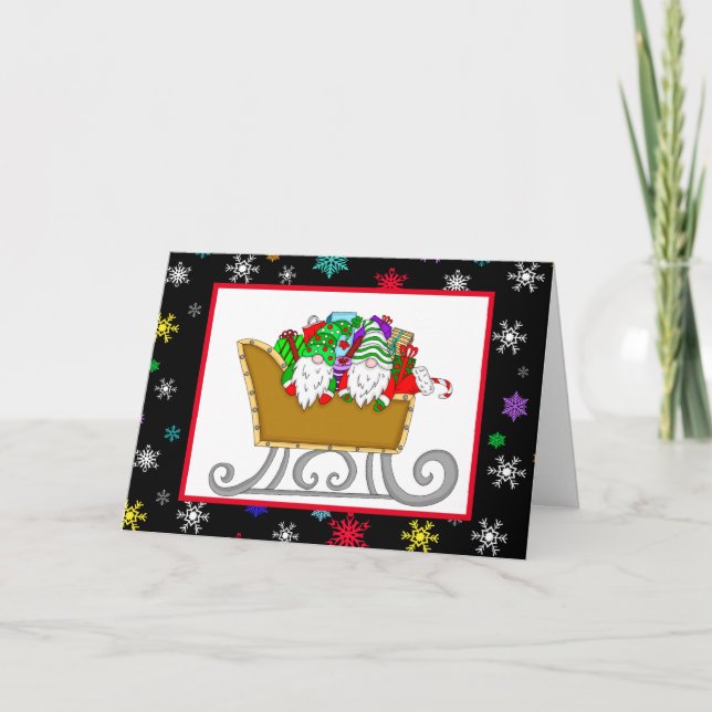 Christmas Gnomes | Merry Christmas to Your Family  Card (Front)