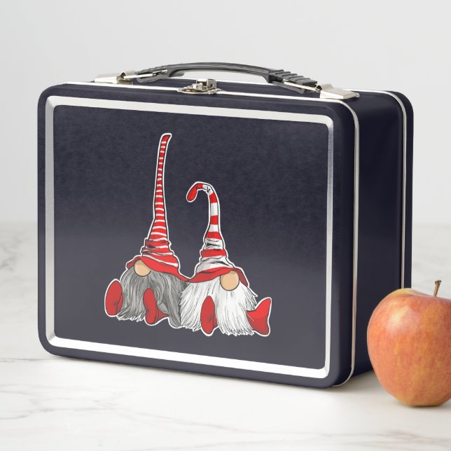 Christmas Gnomes Metal Lunch Box (In Situ)