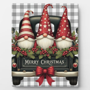 Christmas gnomes plaque