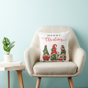 Christmas Gnomes  Throw Pillow