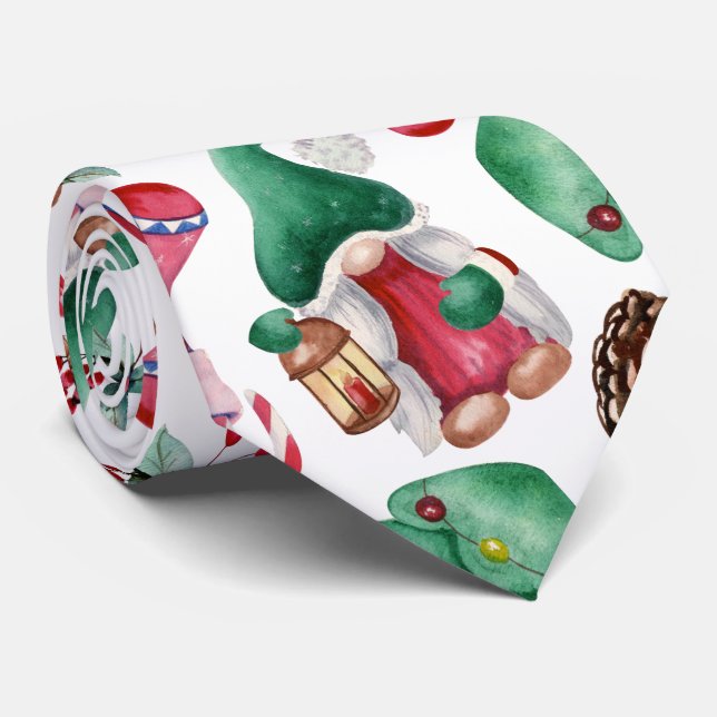 Christmas Gnomes  Tie (Rolled)