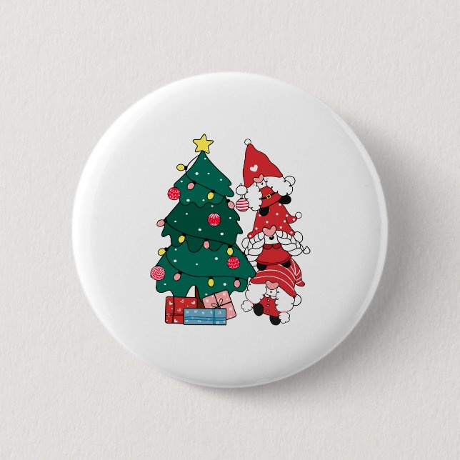 Christmas Gnomes Toddler  2 Inch Round Button (Front)
