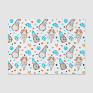 Christmas Gnomes with Cute Rustic Decorations  Tissue Paper