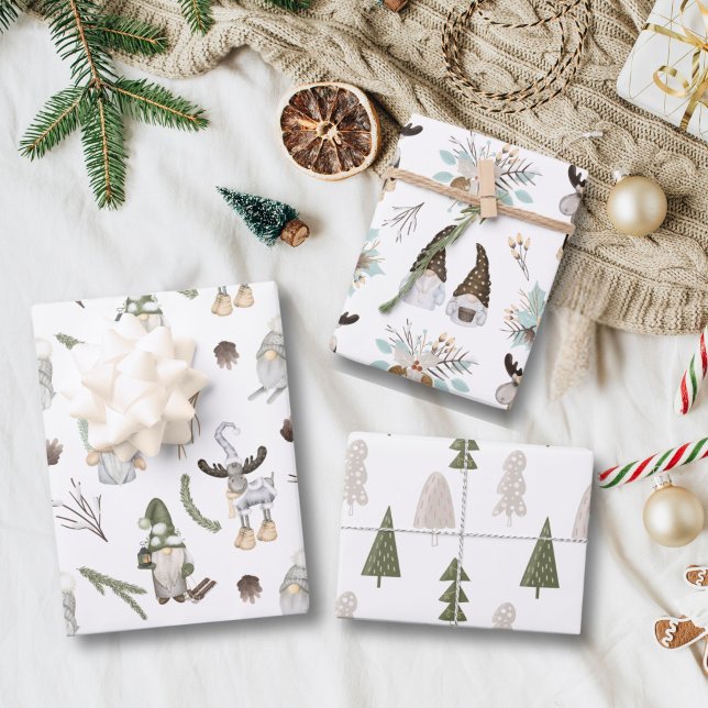 Christmas Gnomes Wrapping Paper Sheet (Creator Uploaded)
