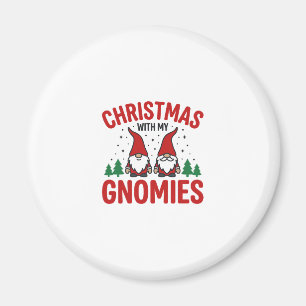 Christmas Gnomies Holiday Gnome Design Magnet
