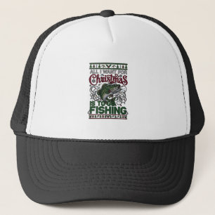 Christmas Go Fishing Fish Santa Hat Lights