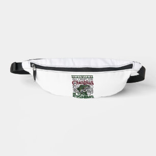 Christmas Go Fishing Fish Santa Hat Lights Fanny Pack