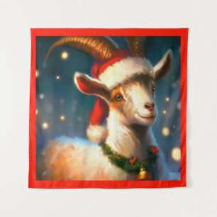 Christmas Goat 2 Tapestry