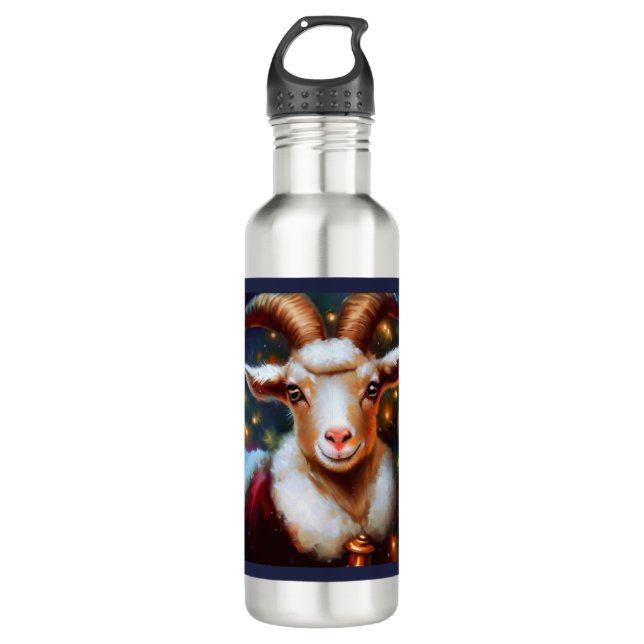Christmas Goat 4 710 Ml Water Bottle (Front)