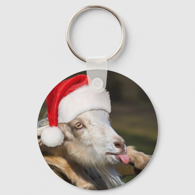 Christmas Goat Keychain (Front)