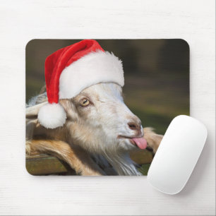 Christmas Goat Mouse Pad