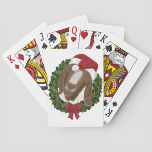 Christmas Goat Playing Cards