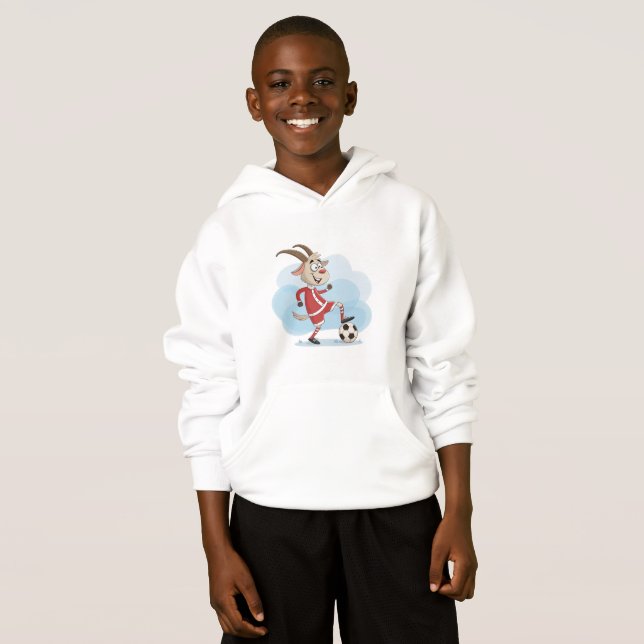 Christmas Goat Playing Soccer (Front Full)