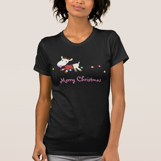 Christmas Goat T-Shirt - Customizable (Front)