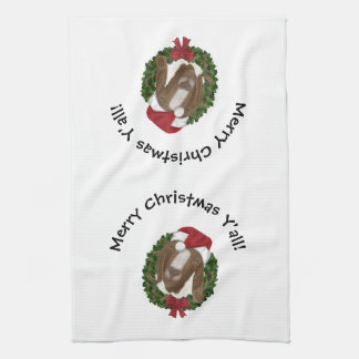 Christmas Goat Tea Towel