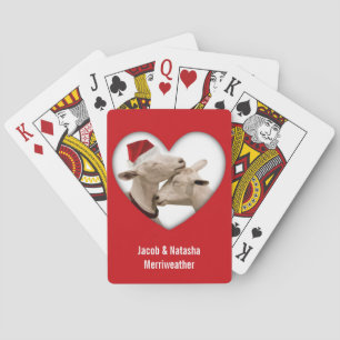 Christmas Goats Photo Bicycle Playing Cards