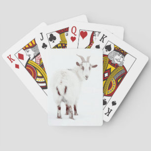 Christmas Goats Playing Cards