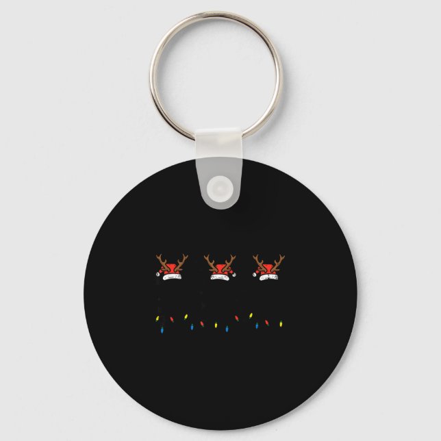 Christmas Goats Santa Xmas Farm Animal Farmer Men  Keychain (Front)