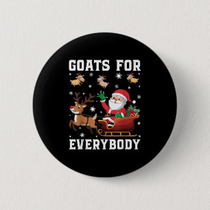Christmas Goats Uni-kids Christmas Goat Funny , Bl 2 Inch Round Button