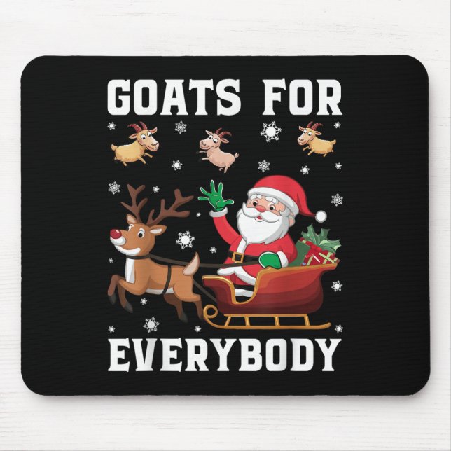 Christmas Goats Uni-kids Christmas Goat Funny , Bl Mouse Pad (Front)