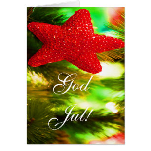 Christmas God Jul Red Star III