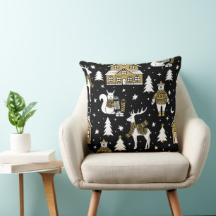 Christmas Gold 20x20 Throw Pillow