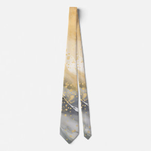 Christmas Gold Grey Volcanic Eruption Tie