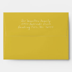 Christmas Gold Holiday Custom Envelope