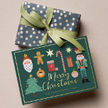 Christmas Gold Santa Nutcracker Cute Santa  Foil I Foil Invitation Postcard<br><div class="desc">Christmas Gold Santa Nutcracker Cute Foil Invitation Postcard</div>