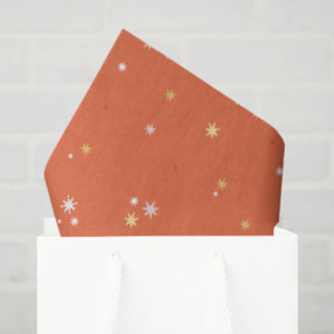 Christmas Gold Star Festive Modern Winter Holidays Tissue Paper