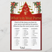 Christmas Gold Tree What's in your purse game