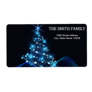 Christmas Gold Tree with Black Background