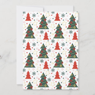Christmas Gold Twinkle Starry Pines Holiday Card