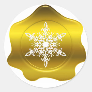 Christmas Gold Wax Seal Stickers