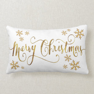Christmas Gold-White Pillow