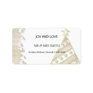 Christmas golden elegance label