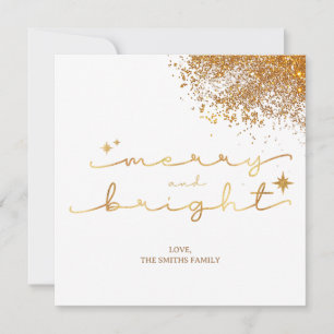 Christmas Golden Glitter Invitation