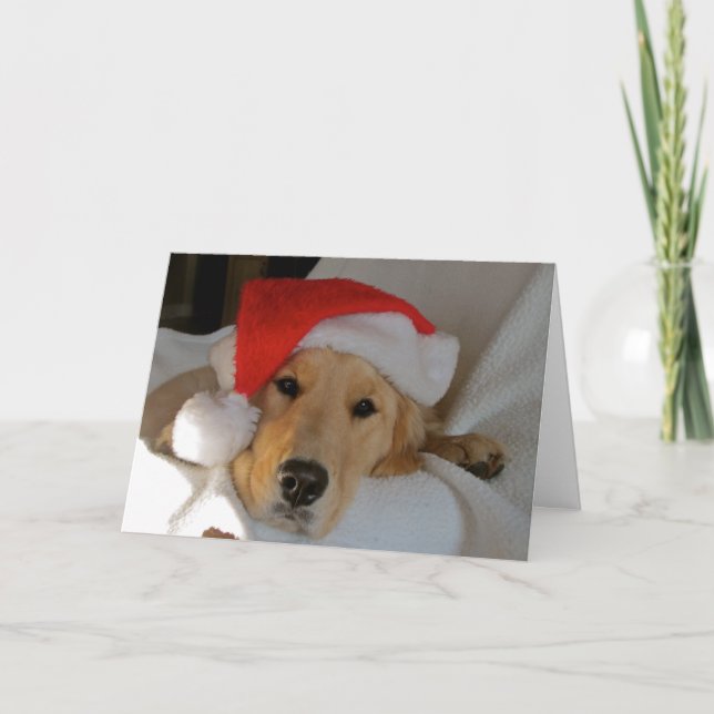 Christmas Golden Holiday Card (Front)