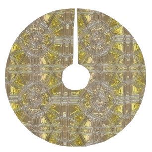Christmas Golden Pattern Elegant  Brushed Polyester Tree Skirt
