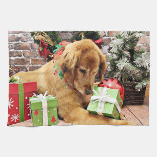 Christmas - Golden Retriever - Addison Kitchen Towel
