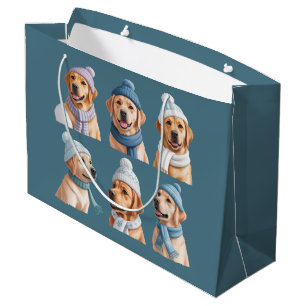 Christmas Golden Retriever Dog Lover Dogs Owner Large Gift Bag