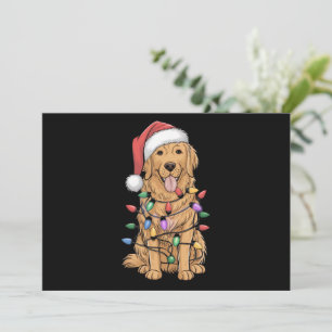 Christmas Golden Retriever Dog Lover Gift Mom Dad Holiday Card