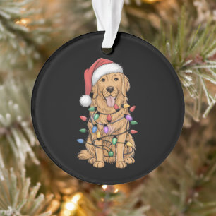 Christmas Golden Retriever Dog Lover Gift Mom Dad Ornament